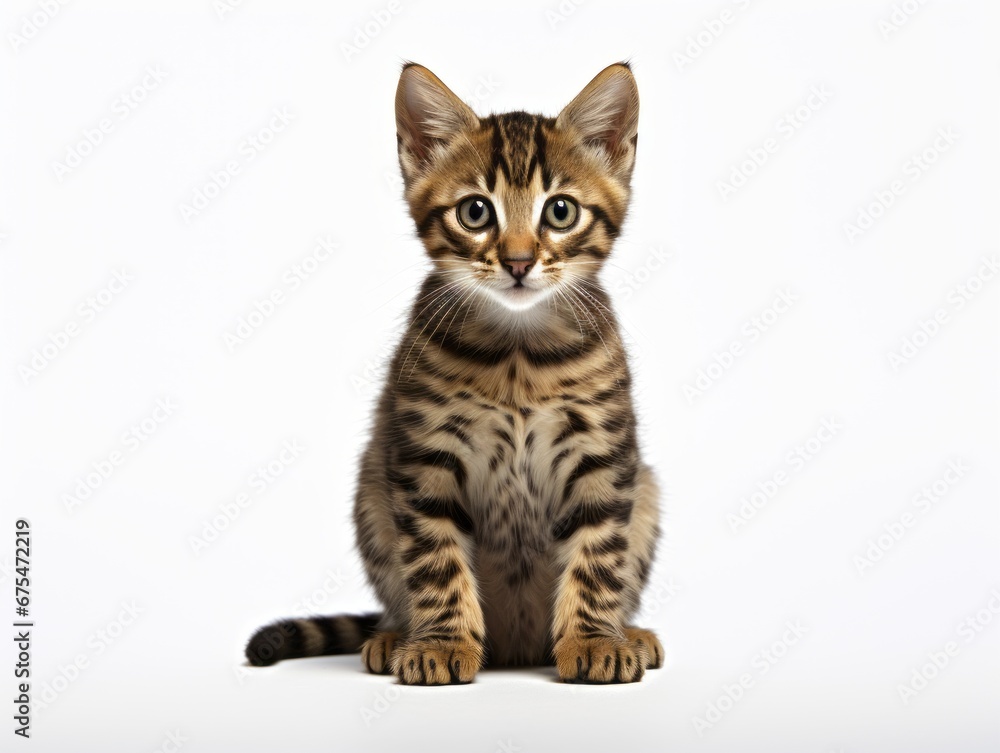 awesome epic photo of cat on white background national geographic style