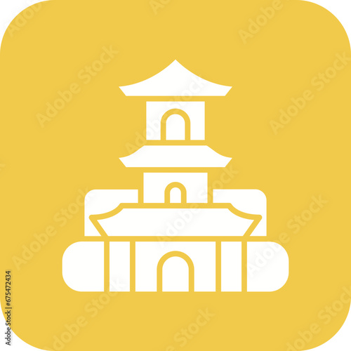 Stupa Line Color Icon