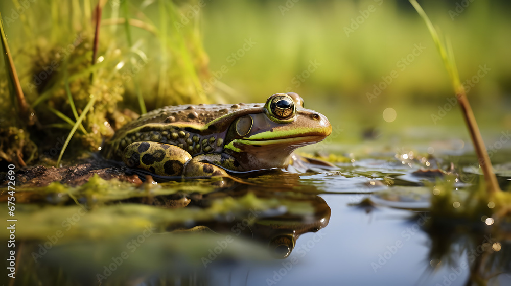 Frog, Symphony Leader of the Wetlands, Generative AI Frog, Symphony Leader of the Wetlands, Generative AI