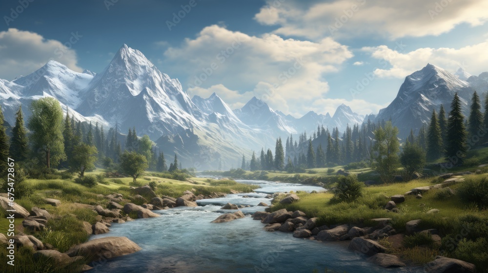 Breathtaking landscapes in creating immersive and visually stunning game worlds