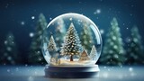 Festive Snow Globe Decoration: Elevate your designs with a 3D snow globe showcasing a Christmas tree.