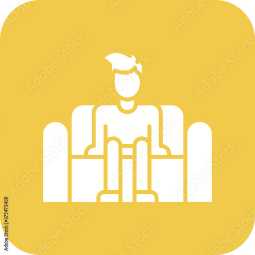 Sitting Line Color Icon