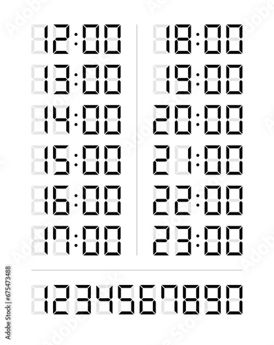 digital font time zones. 0-9 digital numbers. 0-9 electronic numbers