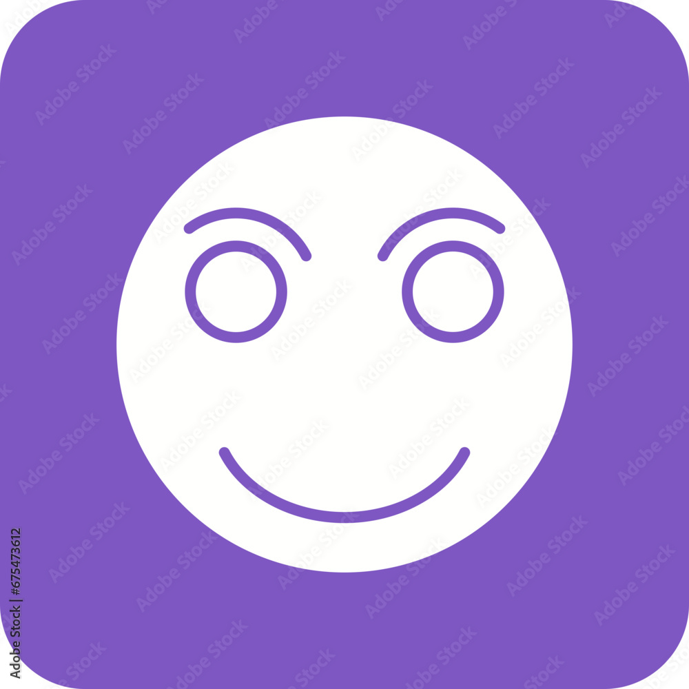 Slightly Smiling Face Line Color Icon Slightly Smiling Face Line Color Icon