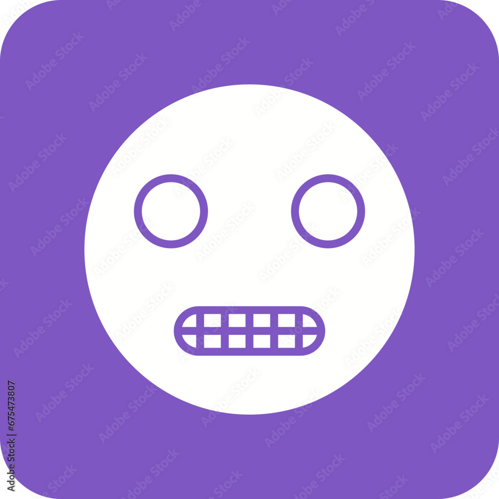 Grimacing Face Line Color Icon Grimacing Face Line Color Icon