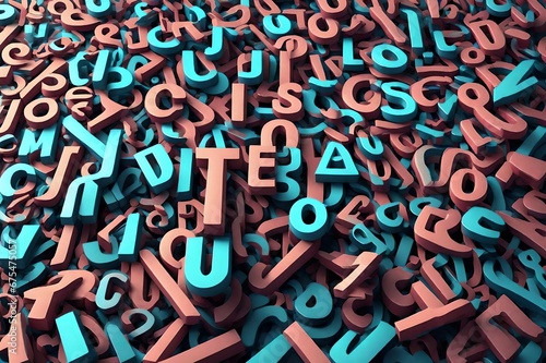 Alphabet letter pattern. Generative AI