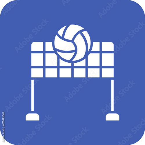 Volleyball Line Color Icon