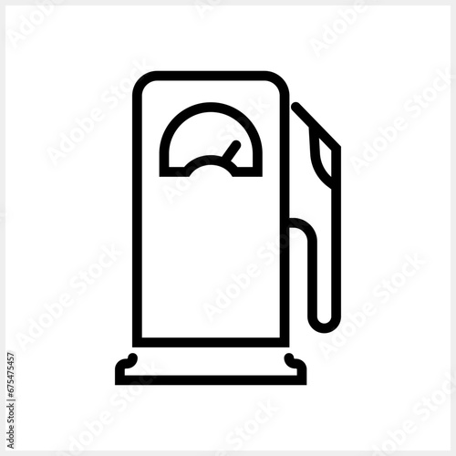 Gas station icon isolated. Gasoline Petrol clipart Vector stock illustration EPS 10