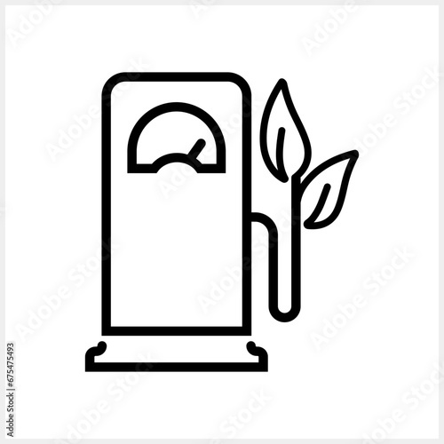 Gas station icon isolated. Eco Gasoline Petrol clipart Vector stock illustration EPS 10