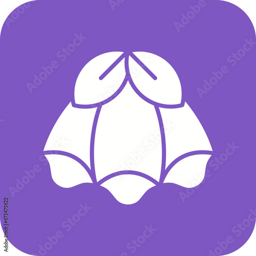 Pea Flower Line Color Icon