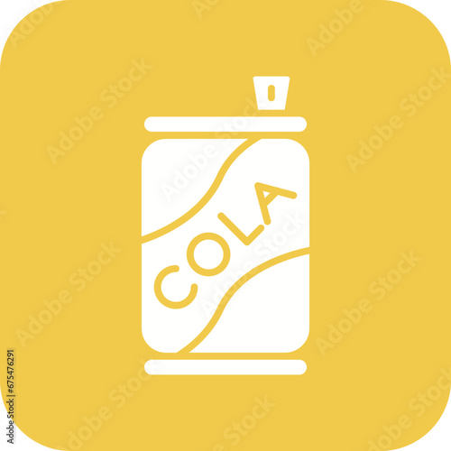 Cola Can Line Color Icon