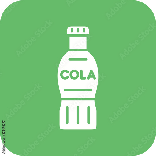 Cola Bottle Line Color Icon