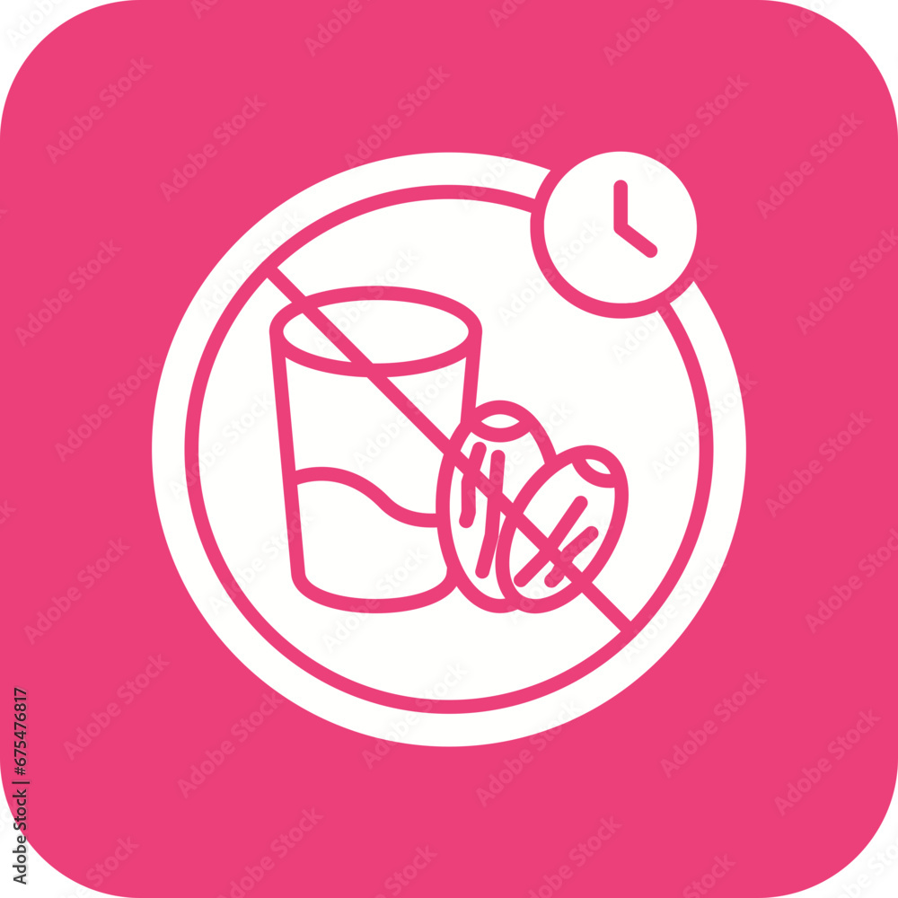 Ramadan Fasting Line Color Icon Ramadan Fasting Line Color Icon