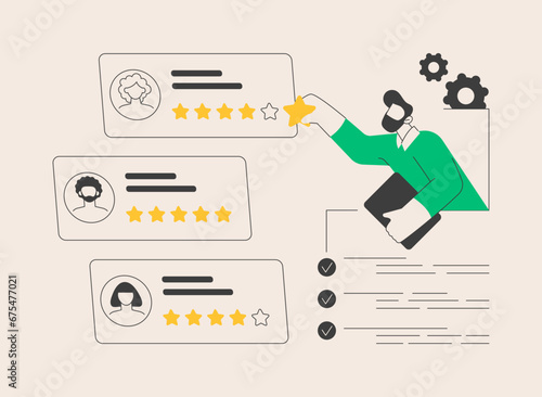 Performance rating abstract concept vector illustration.