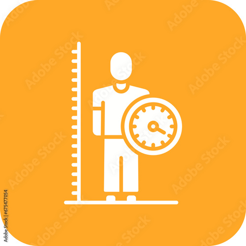 Body Mass Index Line Color Icon