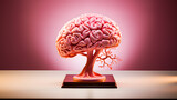 The sculpture of a brain. Mental health.