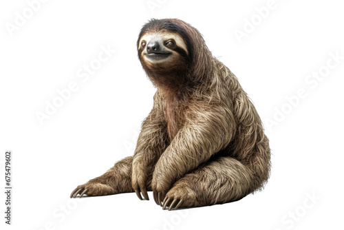 Sloth isolated on transparent background. Concept of animals. photo