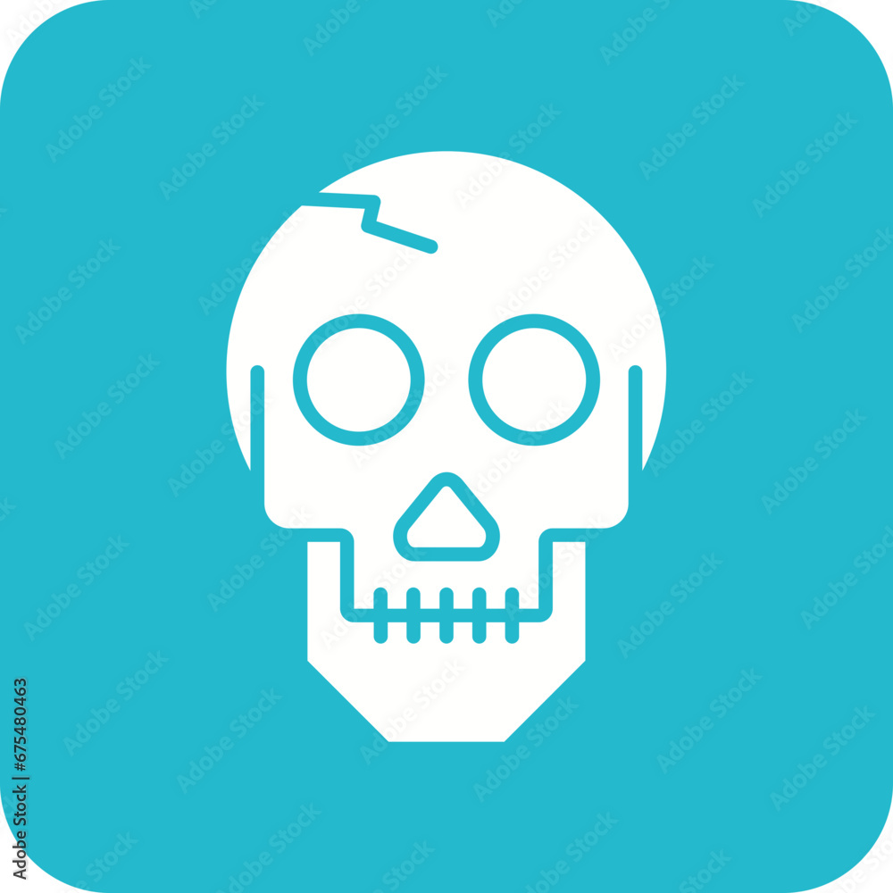 Skull Line Color Icon Skull Line Color Icon
