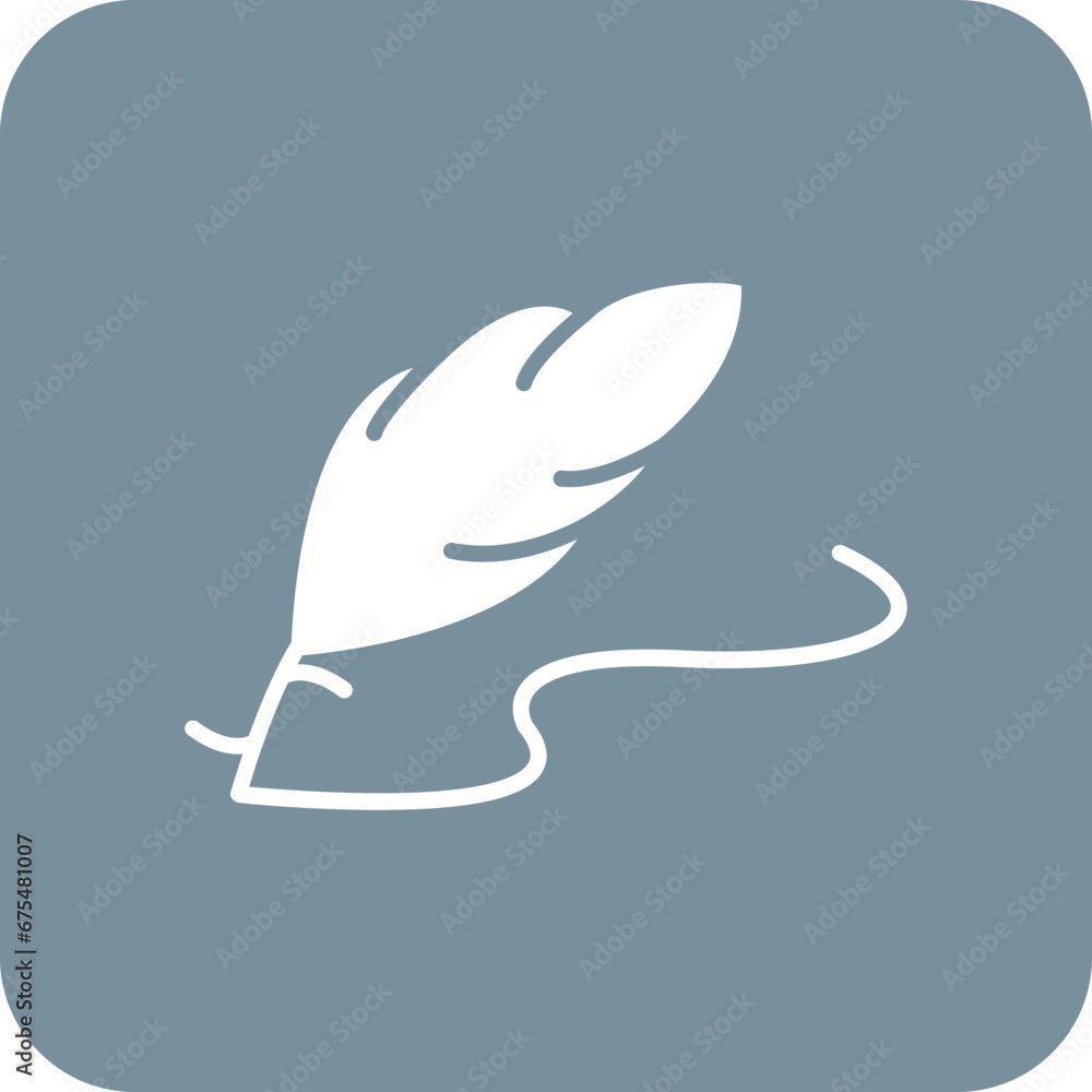 Writing Feather Line Color Icon Writing Feather Line Color Icon