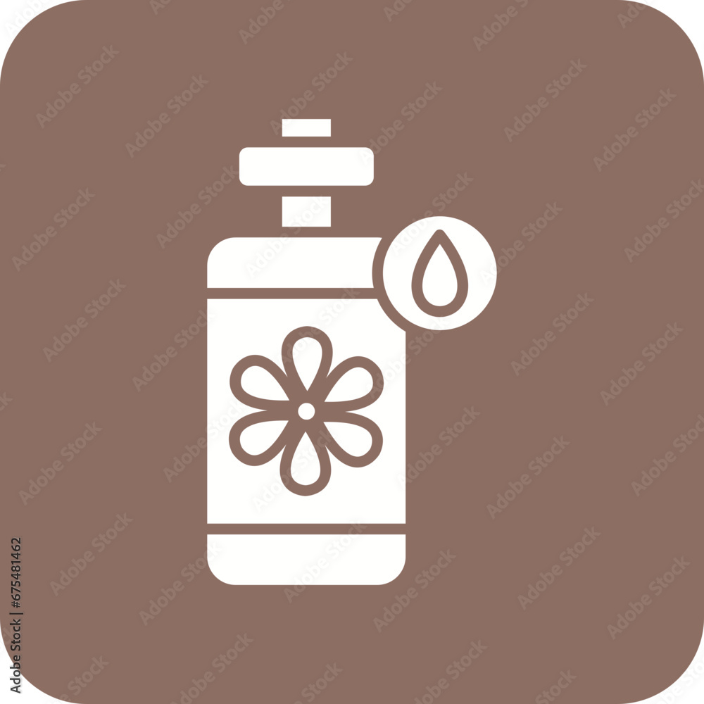Body Massage Oil Line Color Icon Body Massage Oil Line Color Icon