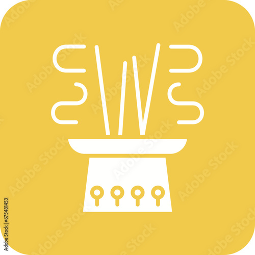 Incense Sticks Line Color Icon