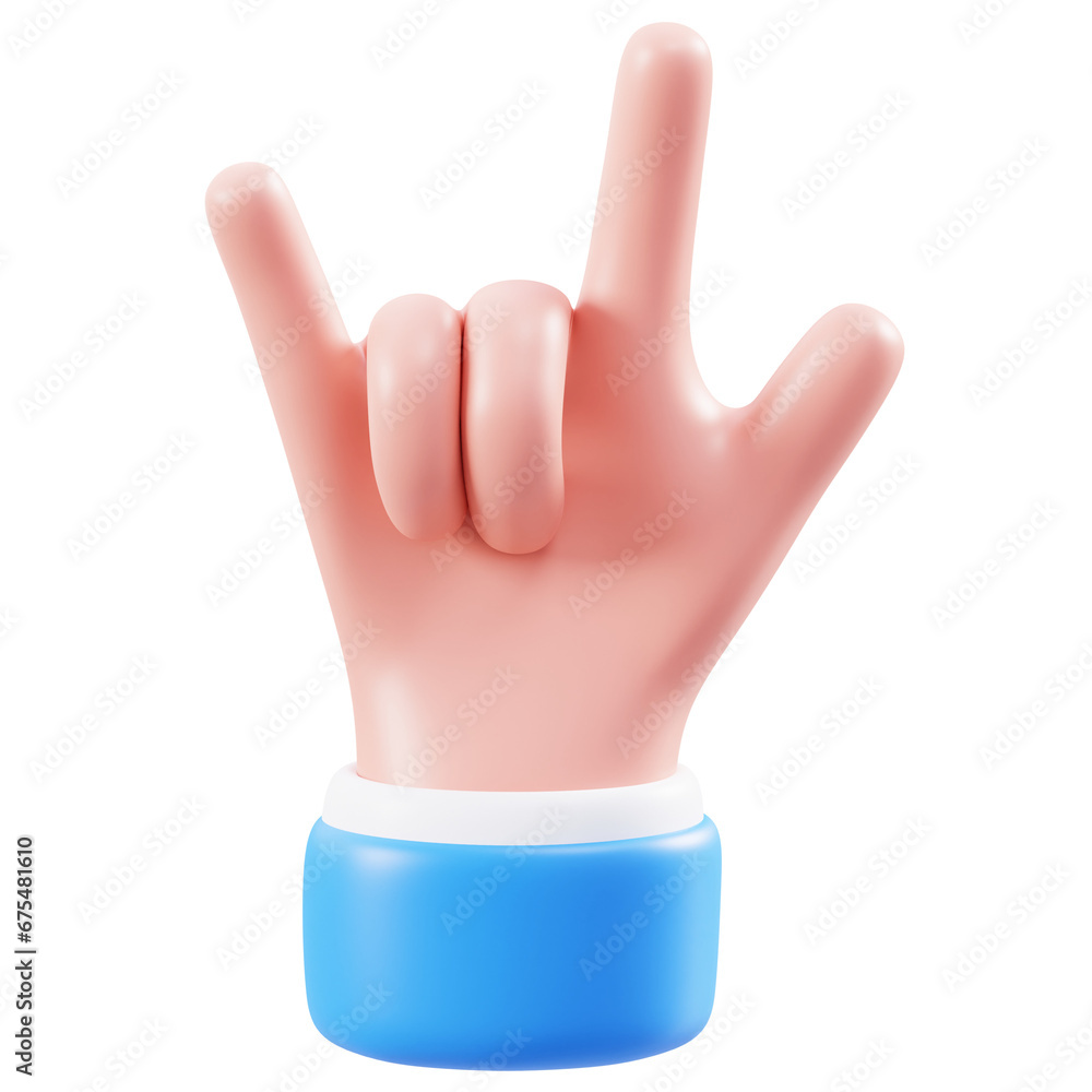 Obraz premium metal hand 3d illustration