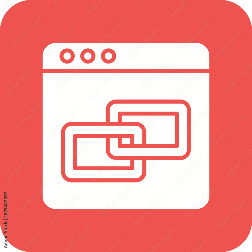 Hyperlink Line Color Icon Hyperlink Line Color Icon