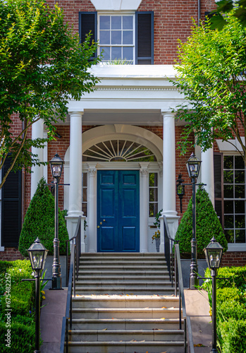 Fotografia Haustür eines historischen Wohnhauses in Georgetown, Washington D