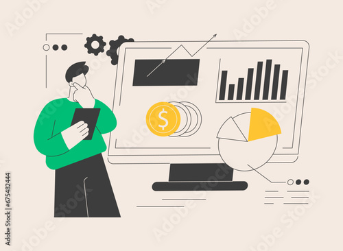 Marketing investment abstract concept vector illustration.