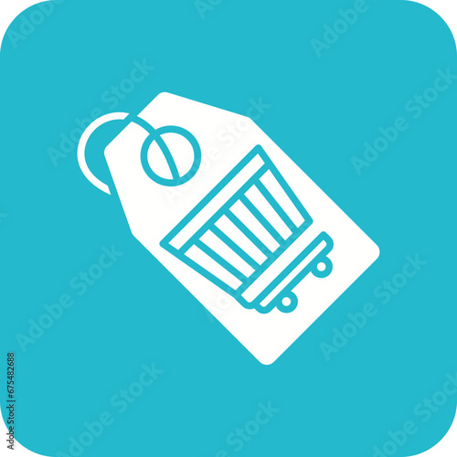 Cart Tag Line Color Icon