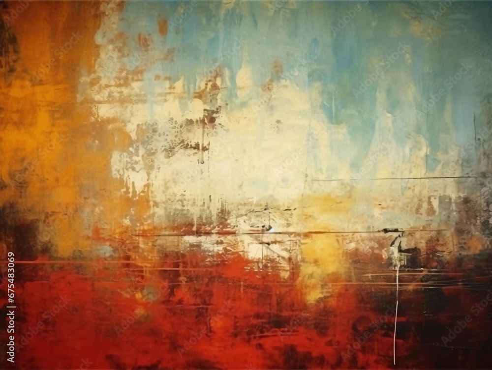 Abstract painting vintage background on canvas , AI generator
