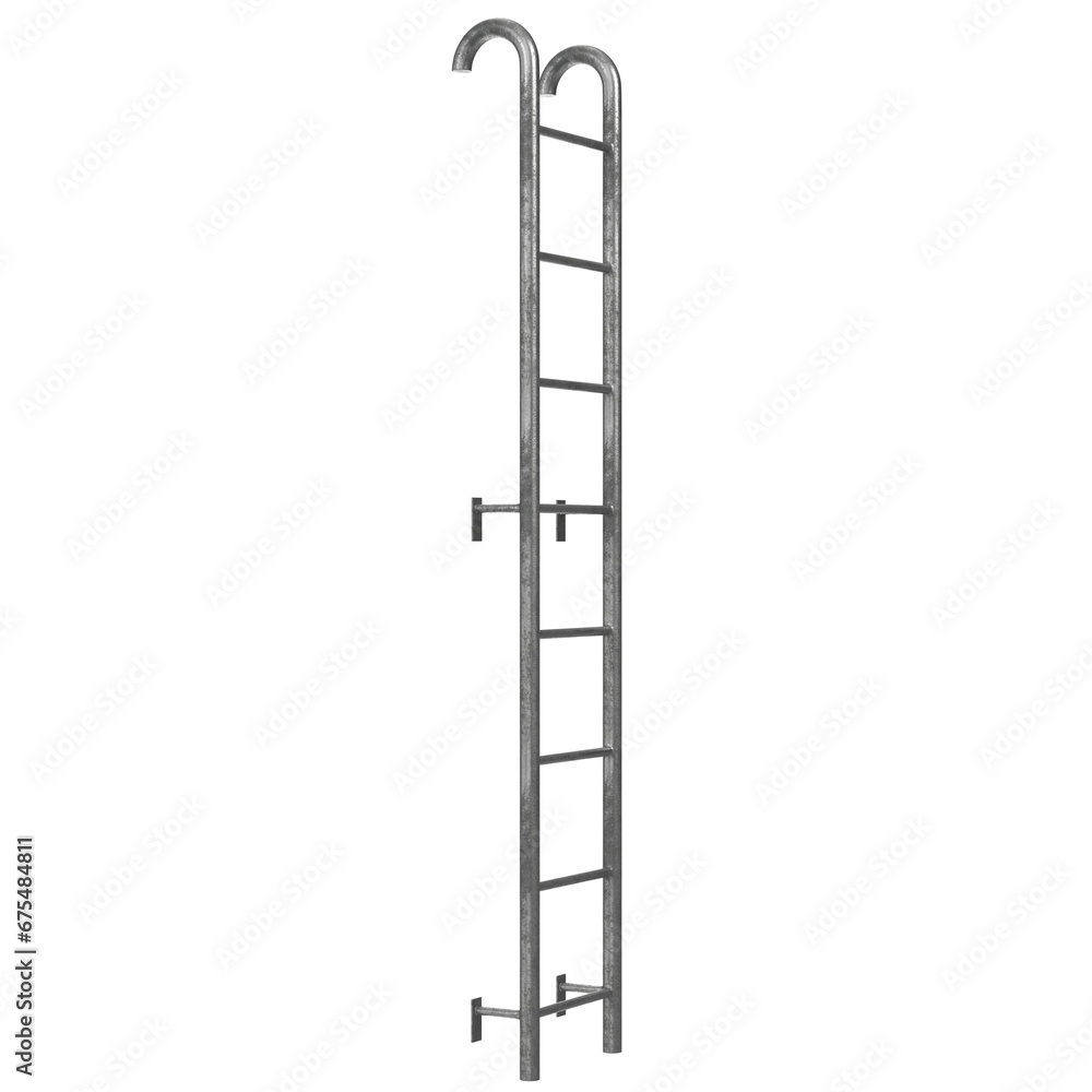 3D rendering illustration of an industrial ladder