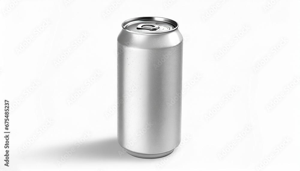 3D Silver Soda Can Mockup on Isolated Surface 3D Silver Soda Can Mockup on Isolated Surface
