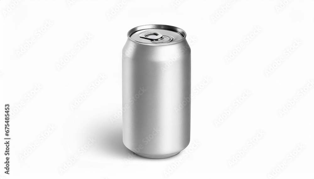 3D Silver Soda Can Mockup on Isolated Surface 3D Silver Soda Can Mockup on Isolated Surface