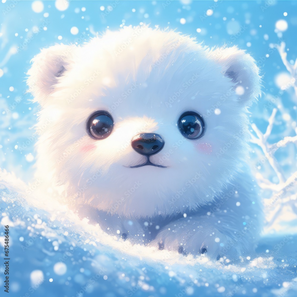 polar bear in the snow polar bear in the snow