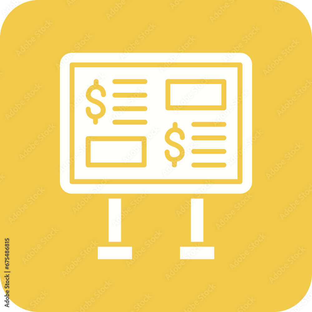 Budget Presentation Line Color Icon Budget Presentation Line Color Icon