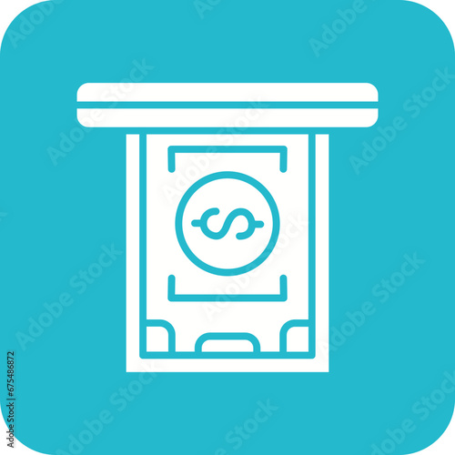 Cash Withdrawal Line Color Icon