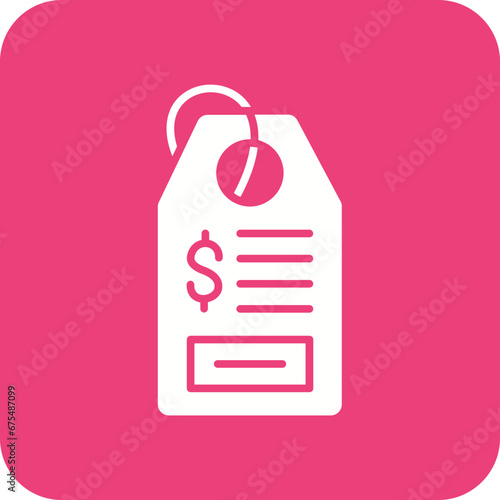 Price Tag Line Color Icon