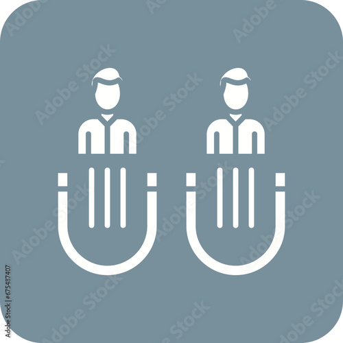 User Attraction Line Color Icon