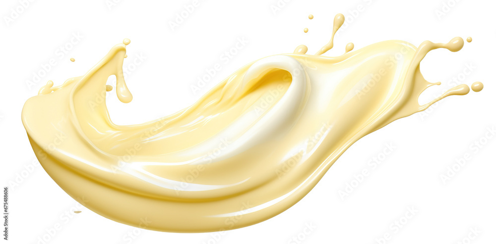 Fototapeta premium Mayonnaise splash cut out