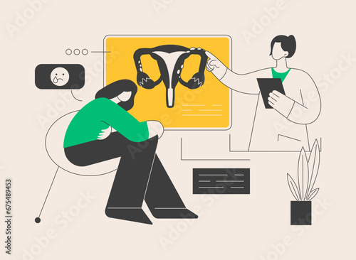 Endometriosis abstract concept vector illustration.