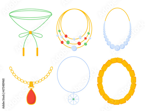 Foto Set of neck decorations vector