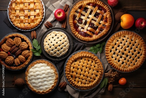 Assorted homemade fall pies