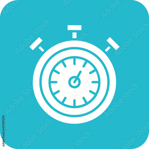 Chronometer Line Color Icon
