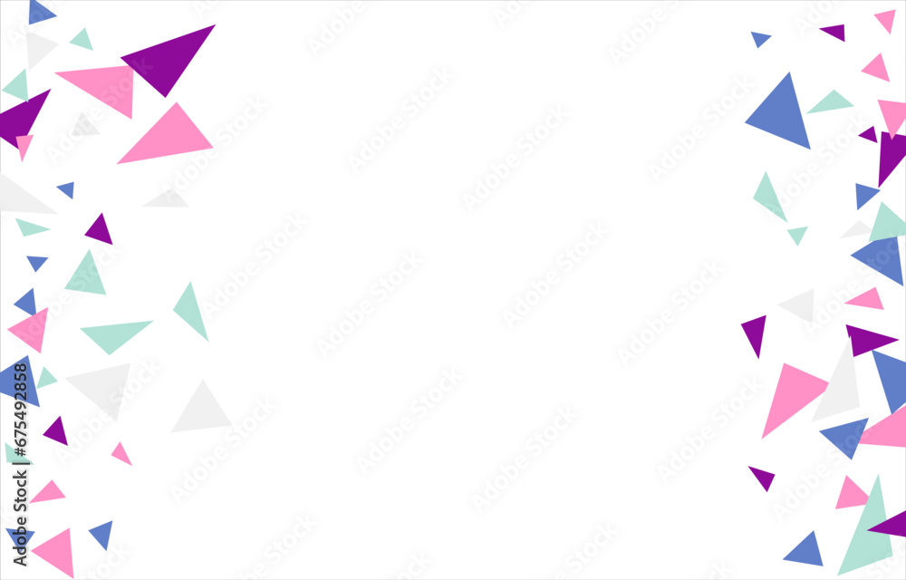 Frame of colored triangles abstract geometric pattern. Can be used as poster, banner, border, background, wallpaper, card, print, web. Vector illustration. Frame of colored triangles abstract geometric pattern. Can be used as poster, banner, border, background, wallpaper, card, print, web. Vector illustration.