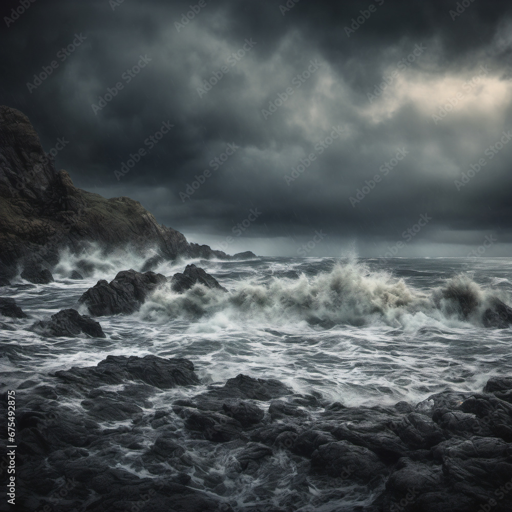 Obraz premium storm clouds over the sea