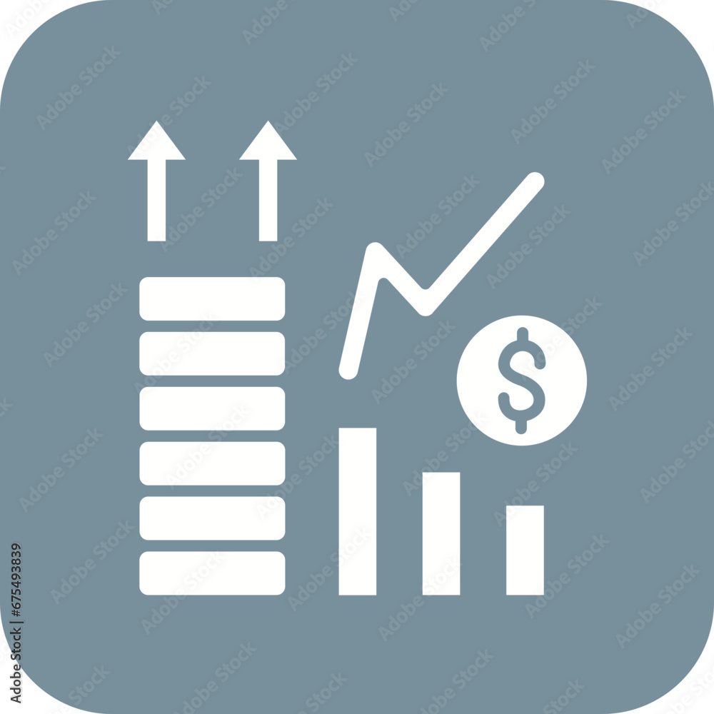 Stock Investment Line Color Icon Stock Investment Line Color Icon