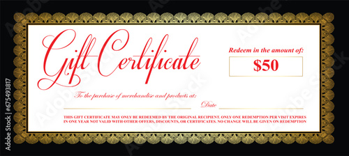 Gift Certificate, Gift Voucher, Voucher