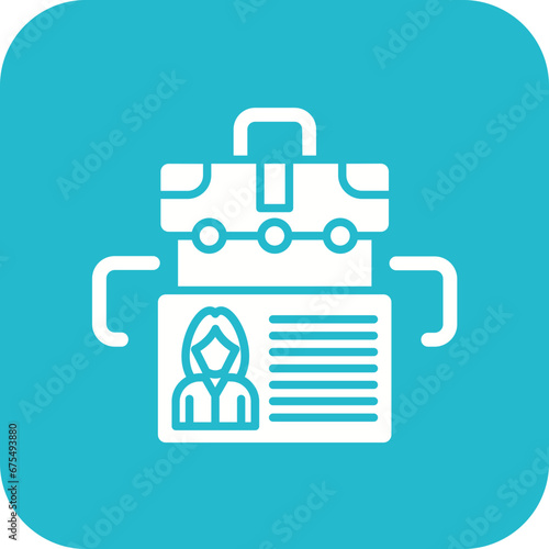 License to work Line Color Icon