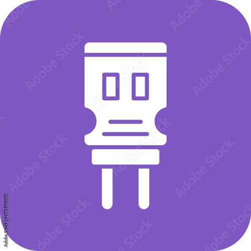 Capacitor Line Color Icon